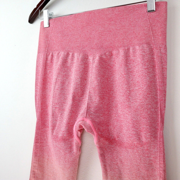 Gymshark Size M Adapt Ombré Seamless Leggings Peach Pink Orange - Picture 6 of 10